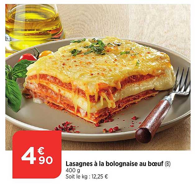 Lasagnes à la bolognaise au bœuf (B)