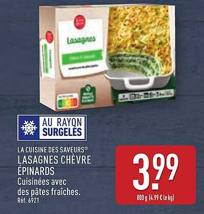 LASAGNES CHÈVRE ÉPINARDS