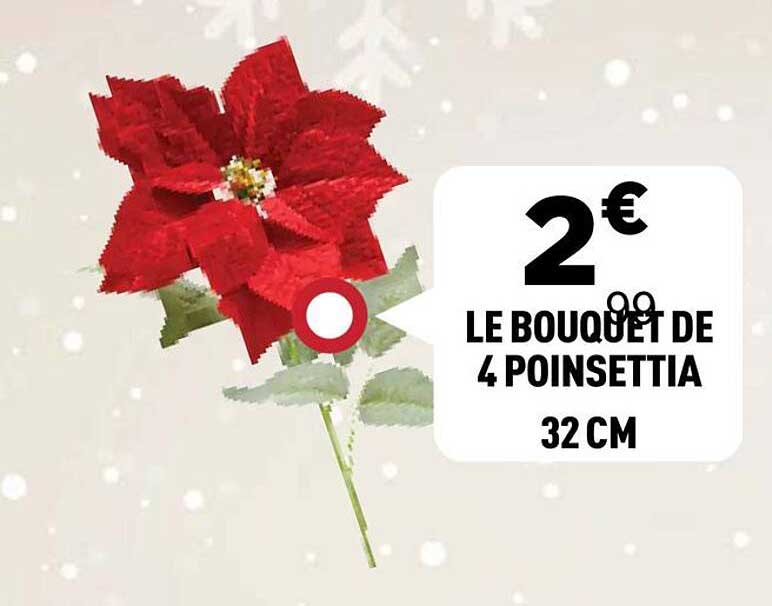 LE BOUQUET DE 4 POINSETTIA