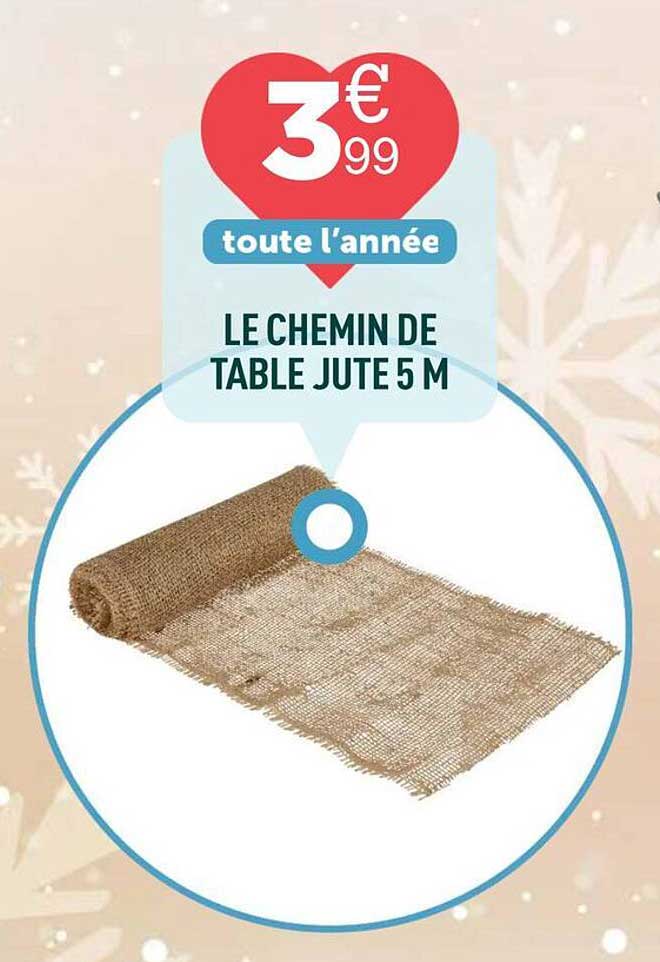 LE CHEMIN DE TABLE JUTE 5 M