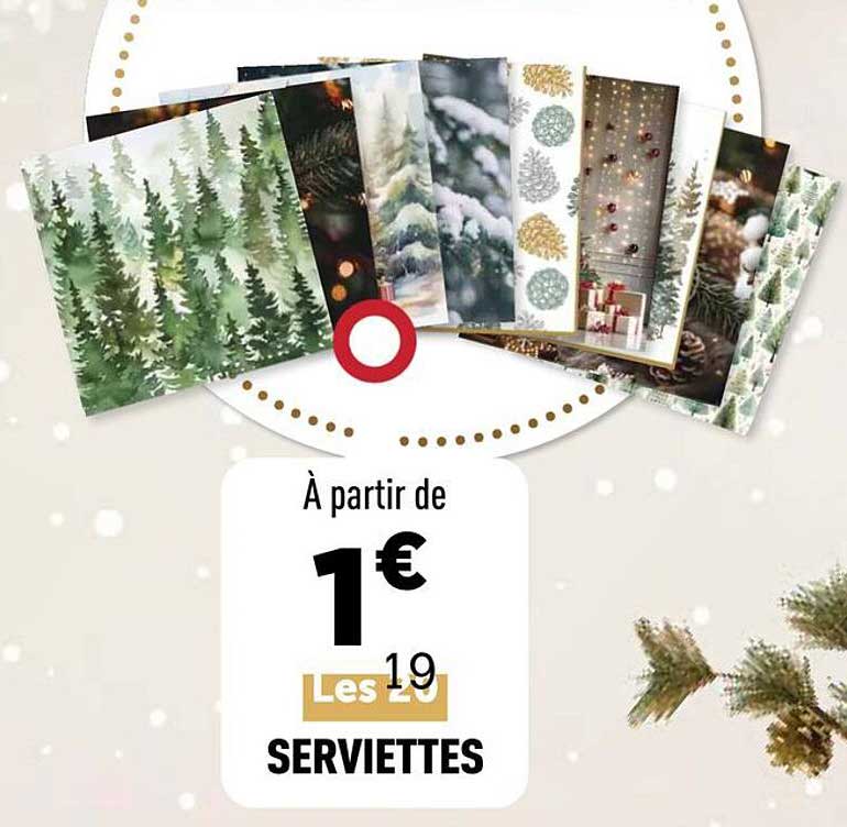 Les 20 SERVIETTES