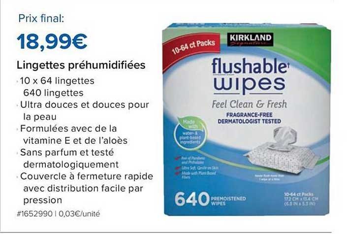 Lingettes préhumidifiées