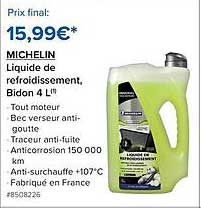 MICHELIN Liquide de refroidissement, Bidon 4 L