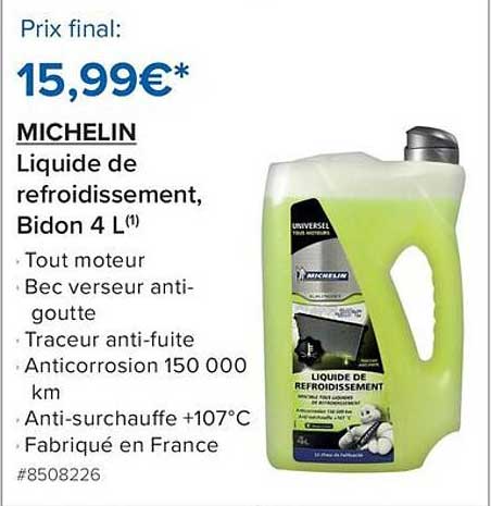 MICHELIN Liquide de refroidissement, Bidon 4 L