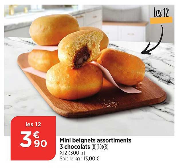 Mini beignets assortiments 3 chocolats