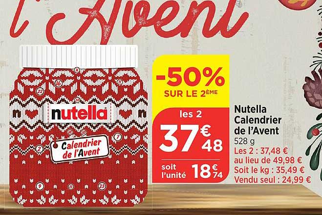 Nutella Calendrier de l'Avent