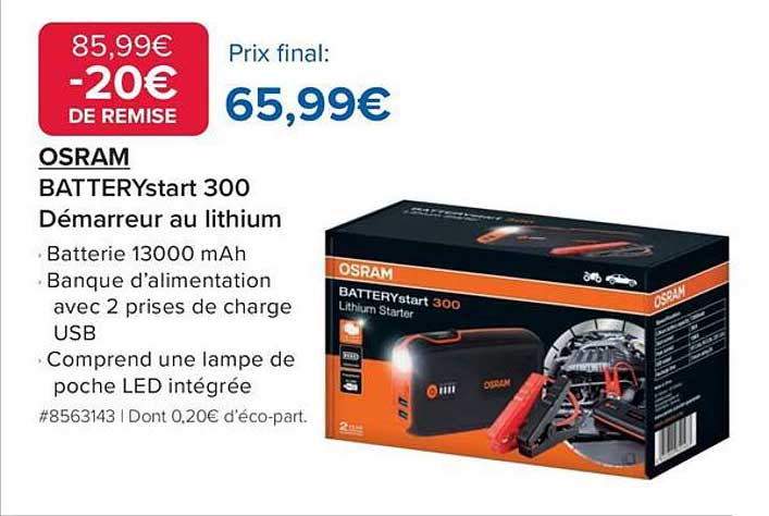 OSRAM BATTERYstart 300 Démarreur au lithium