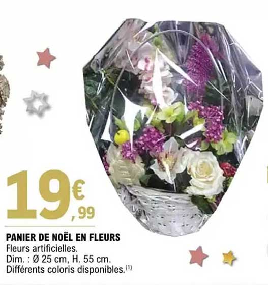 PANIER DE NOËL EN FLEURS