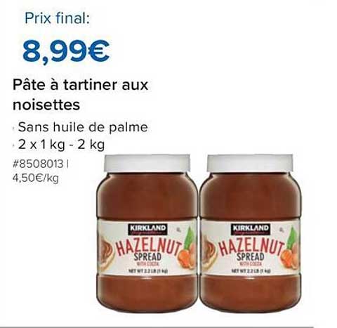 Pâte à tartiner aux noisettes