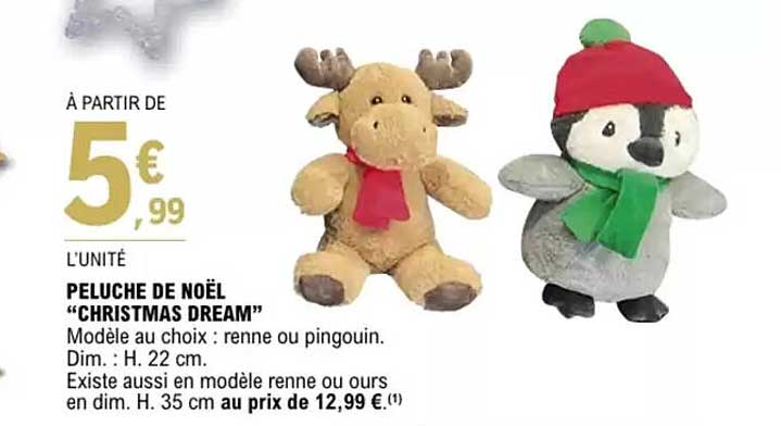 PELUCHE DE NOËL "CHRISTMAS DREAM"