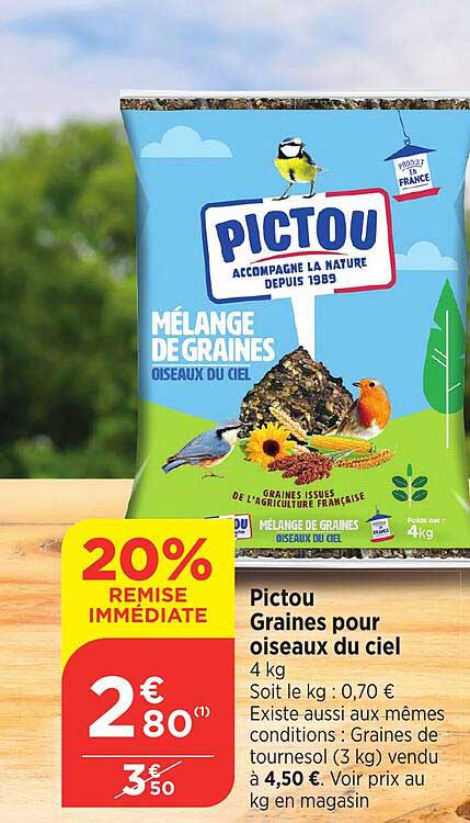 Pictou Graines pour oiseaux du ciel