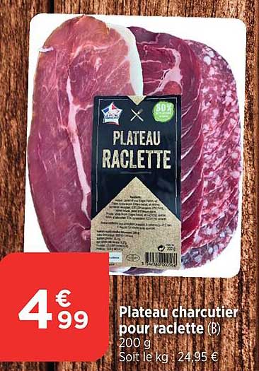 Plateau charcutier pour raclette