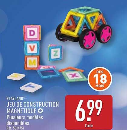 PLAYLAND® JEU DE CONSTRUCTION MAGNÉTIQUE