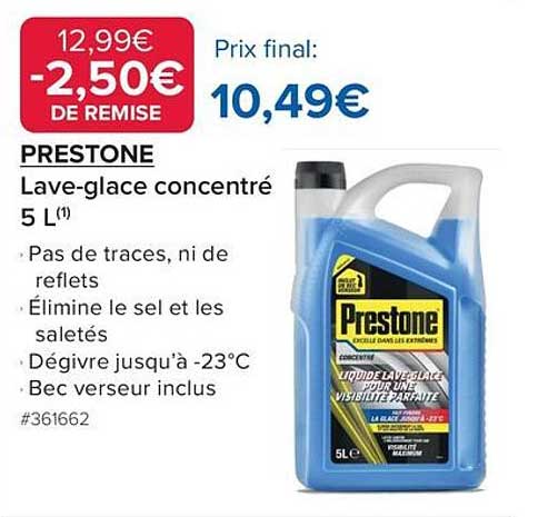 PRESTONE Lave-glace concentré 5 L