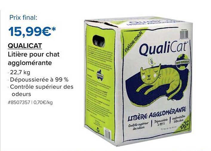 QUALICAT Litière pour chat agglomérante