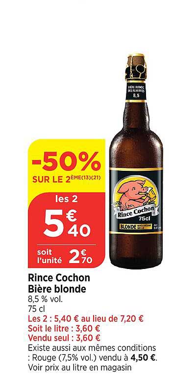 Rince Cochon Bière blonde