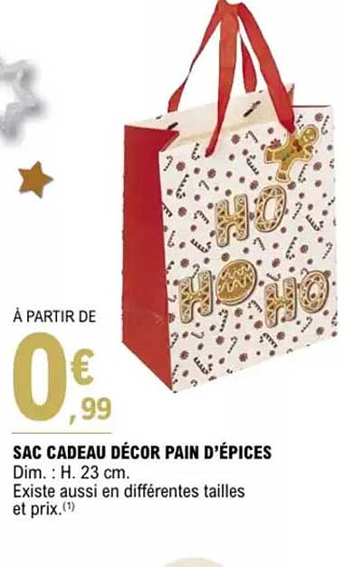 SAC CADEAU DÉCOR PAIN D'ÉPICES