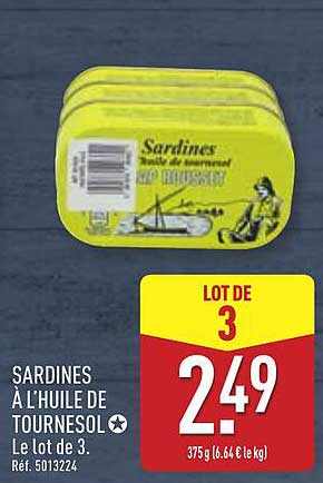 SARDINES À L'HUILE DE TOURNESOL