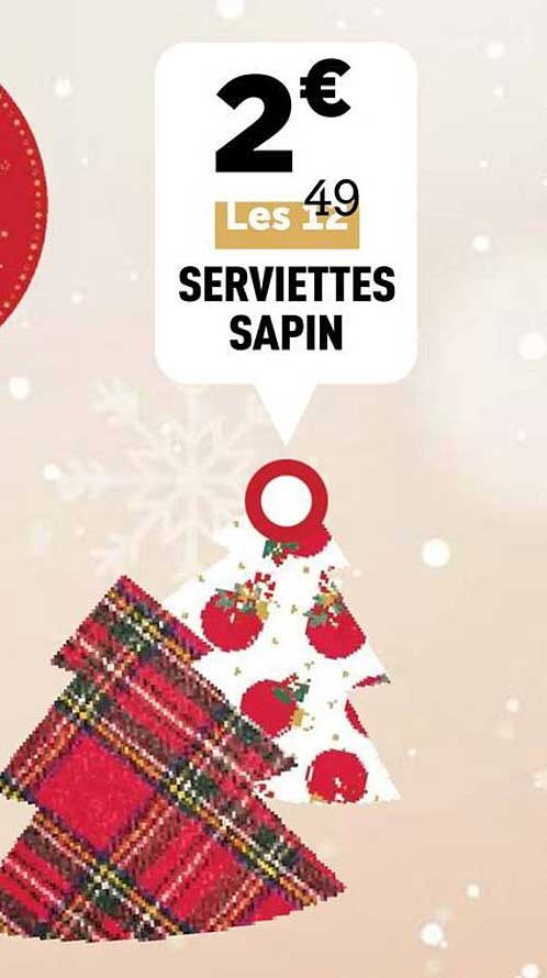 SERVIETTES SAPIN