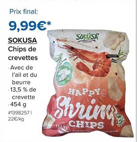 SOKUSA Chips de crevettes