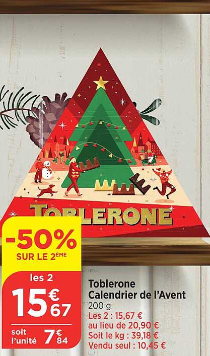 Toblerone Calendrier de l’Avent