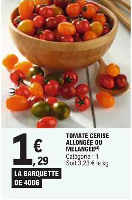 TOMATE CERISE ALLONGÉE OU MÉLANGÉE