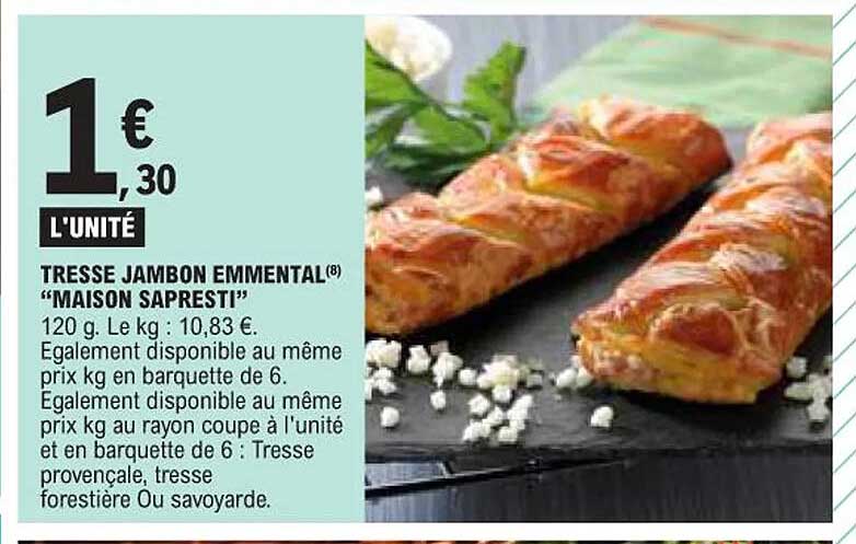 TRESSE JAMBON EMMENTAL® "MAISON SAPRESTI"