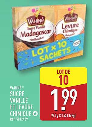 VAHINE® SUCRE VANILLÉ ET LEVURE CHIMIQUE