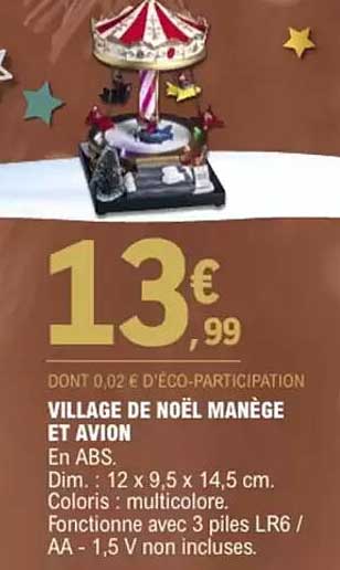 VILLAGE DE NOËL MANÈGE ET AVION