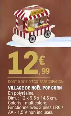 VILLAGE DE NOËL POP CORN