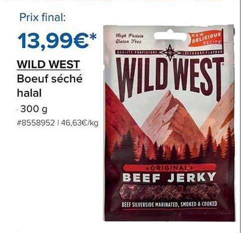 WILD WEST Boeuf séché halal