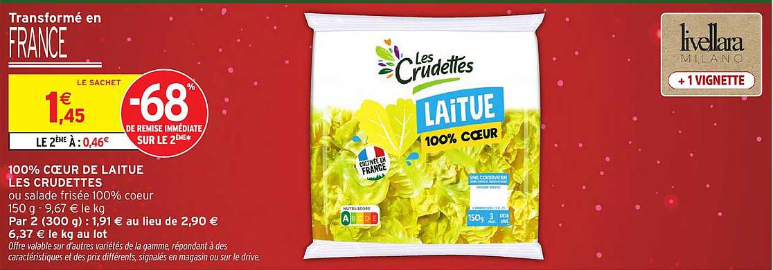 100% CŒUR DE LAITUE LES CRUDITTES