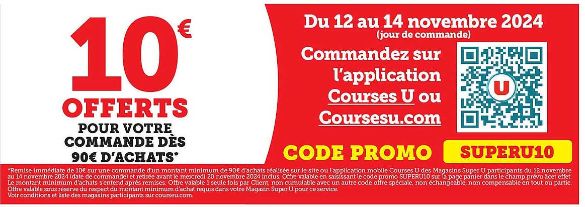 10€ OFFERTS POUR VOTRE COMMANDE DÈS 90€ D'ACHATS*