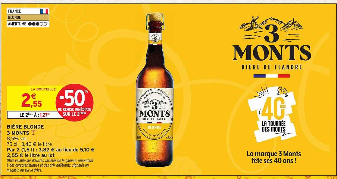 3 MONTS BIERRE DE FLANDRE BLONDE