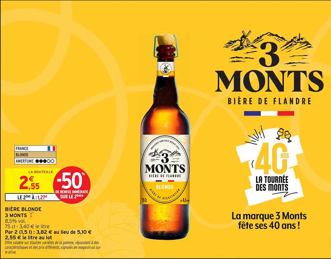 3 MONTS BIERRE DE FLANDRE BLONDE