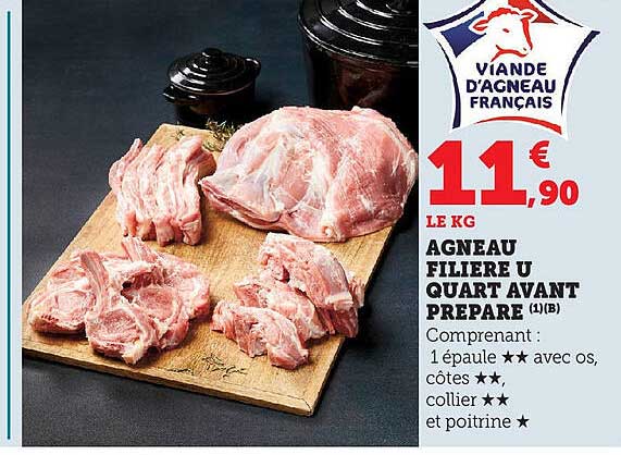 AGNEAU FILIERE U QUART AVANT PREPARE (1/B)