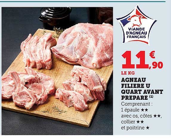 AGNEAU FILIERE U QUART AVANT PREPARE