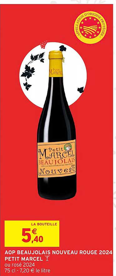 AOP BEAUJOLAIS NOUVEAU ROUGE 2024 PETIT MARCEL I