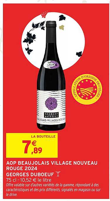 AOP BEAUJOLAIS VILLAGE NOUVEAU ROUGE 2024 GEORGES DUBOEUF