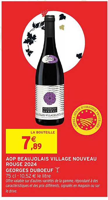 AOP BEAUJOLAIS VILLAGE NOUVEAU ROUGE 2024 GEORGES DUBOEUF