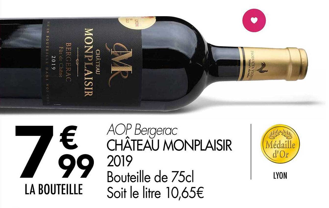 AOP Bergerac CHÂTEAU MONPLAISIR 2019