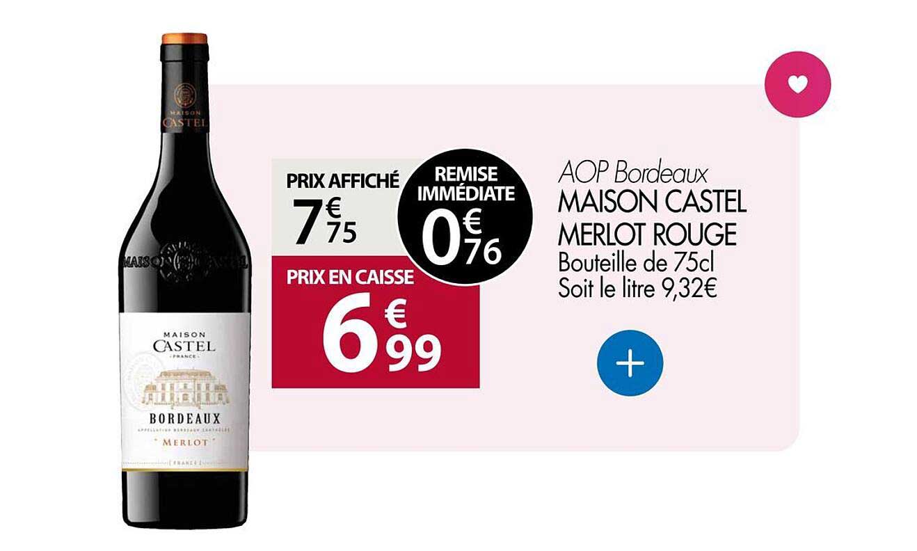 AOP Bordeaux MAISON CASTEL MERLOT ROUGE