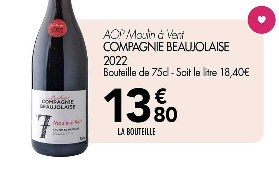 AOP Moulin à Vent COMPAGNIE BEAUJOLAISE 2022