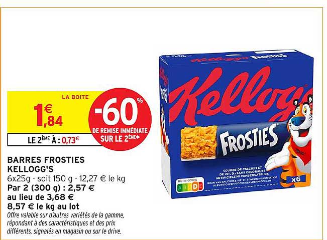 BARRES FROSTIES KELLOGG'S