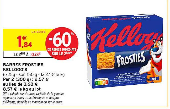 BARRES FROSTIES KELLOGG'S