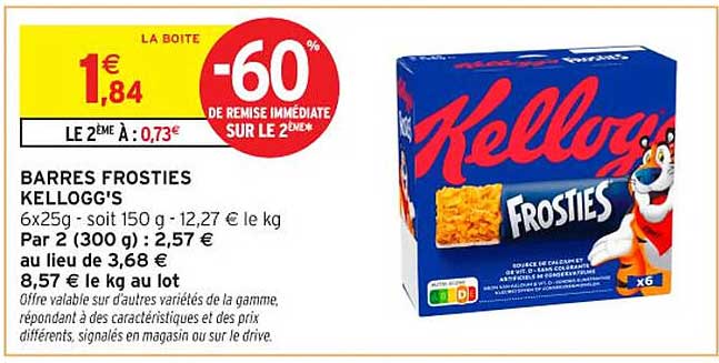 BARRES FROSTIES KELLOGG'S