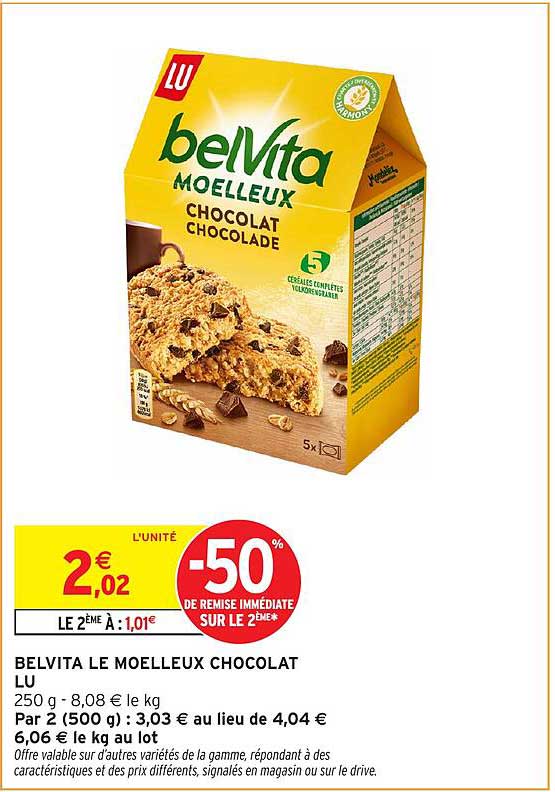 BELVITA LE MOELLEUX CHOCOLAT LU