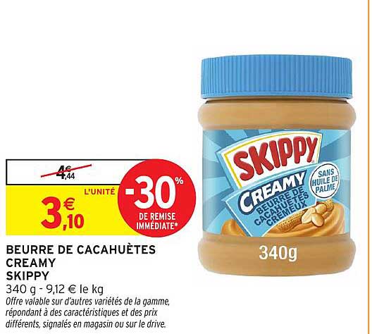 BEURRE DE CACAHUÈTES CREAMY SKIPPY