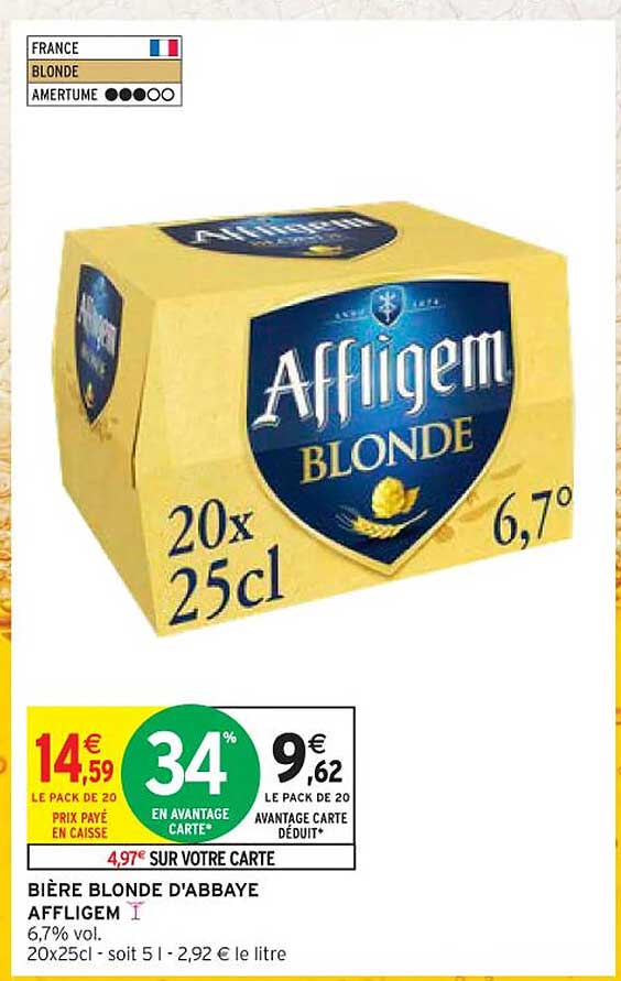 BIÈRE BLONDE D'ABBAYE AFFLIGEM