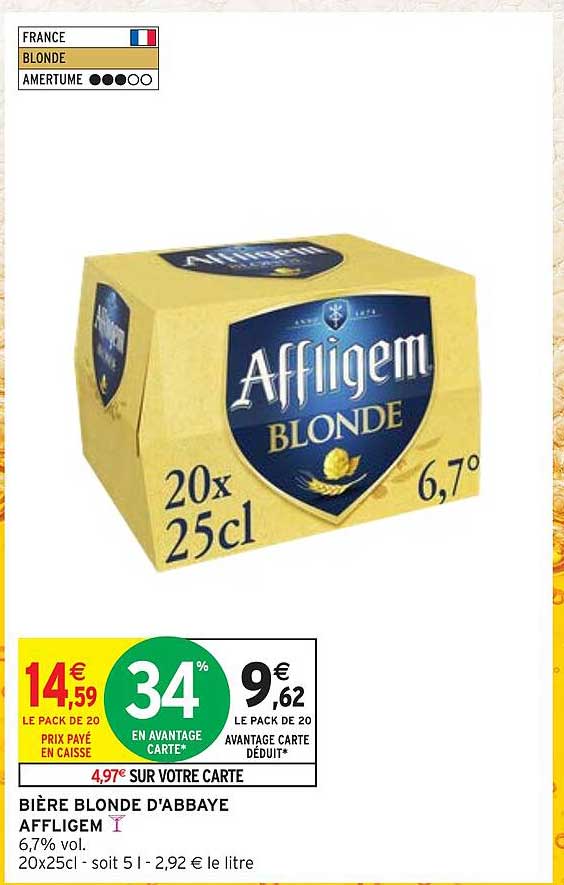 BIÈRE BLONDE D'ABBEY AFFLIGEM